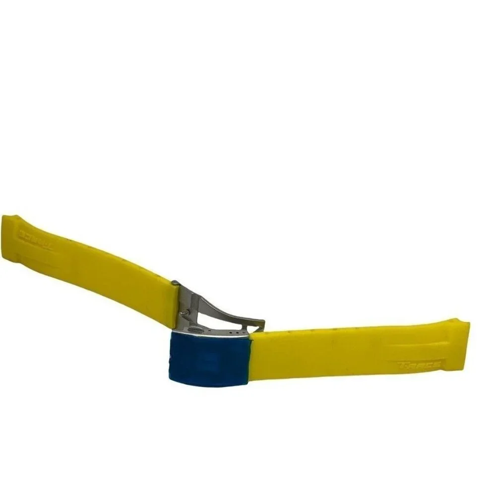 Men's Watch Band For Tissot T-Race Replacement Yellow Rubber Strap 21mm